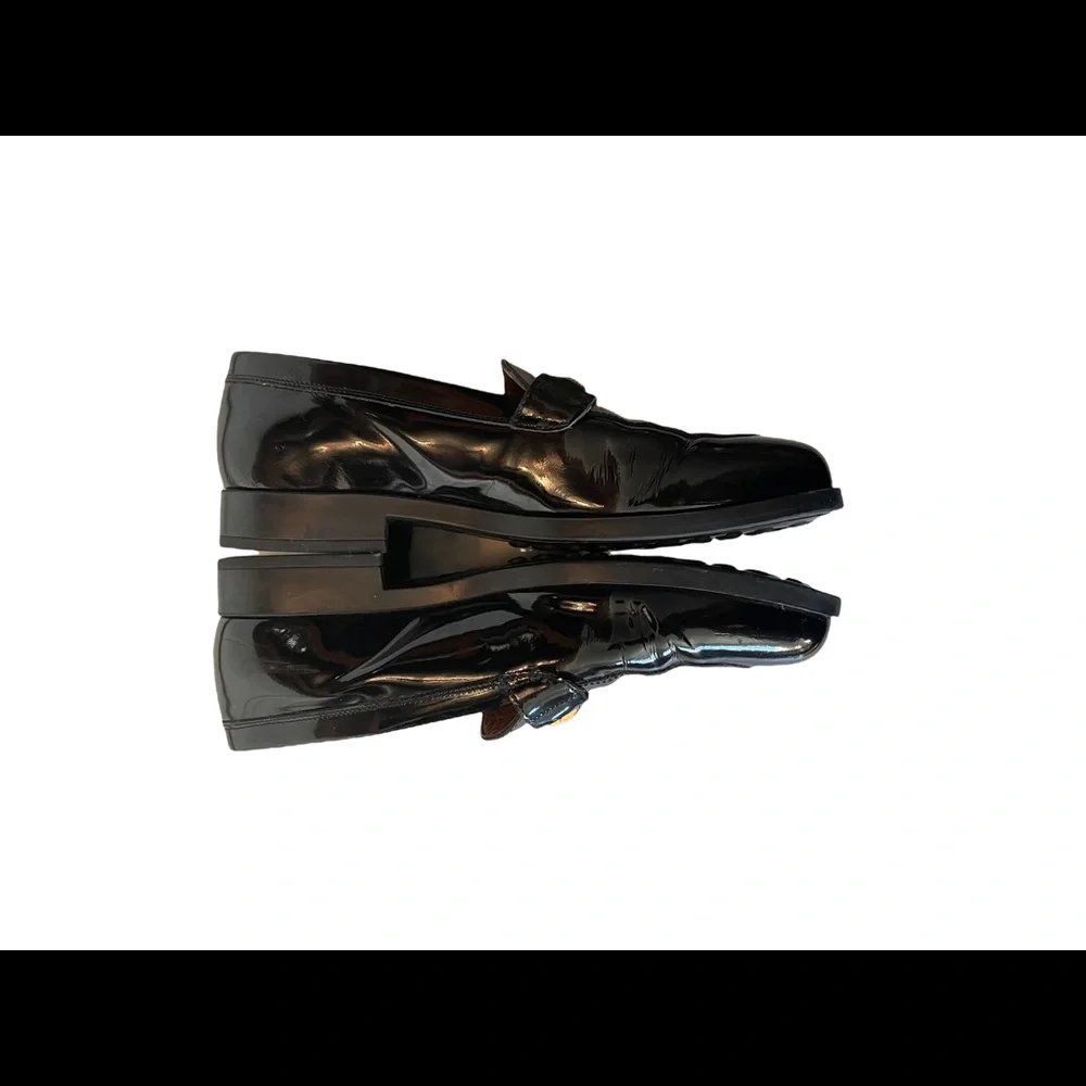 Tods Black Patent Leather Womens Loafers 39 - Picture 11 of 16